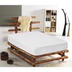 Monohome %100 Pamuklu Ranforce Fitted Beyaz Çift Kişilik Lastikli Çarşaf 160*200 - 160 x 200 cm