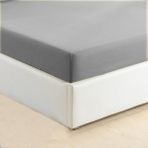 Monohome %100 Pamuklu Ranforce Fitted Gri Çift Kişilik Lastikli Çarşaf 180*200 - 180 x 200 cm