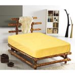 Monohome %100 Pamuklu Ranforce Fitted Sarı Tek Kişilik Lastikli Çarşaf 100*200 - 100 x 200 cm