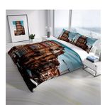 Monohome Apartman 3D Pamuk Saten Çift Kişilik 200x220 cm Nevresim Takımı
