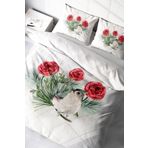 Monohome Big Birdy 3D Pamuk Saten Çift Kişilik 200x220 cm Nevresim Takımı