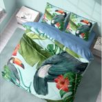 Monohome Birdie 3D Pamuk Saten Renkli Çift Kişilik 200x220 cm Nevresim Takımı