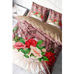 Monohome Brown&Roses 3D Çift Kişilik Nevresim Takımı
