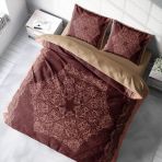 Monohome Browny 3D Pamuk Saten Çift Kişilik 200x220 cm Nevresim Takımı