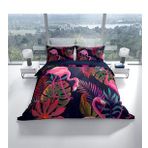 Monohome Cattleya Flamingo I 3D Pamuk Saten Çift Kişilik Nevresim Takımı