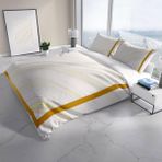 Monohome Cattleya White 3D Pamuk Saten Çift Kişilik Nevresim Takımı