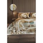 MONOHOME Çift Kişilik Jakar Dokuma Pike Takımı Kale Desen Bej-Beyaz 220x240cm, MONOHOME82407