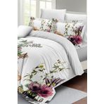 MonoHome Çift Kişilik ( Lastikli Çarşaflı ) %100 Pamuk Saten Nevresim Takımı Flower Show monohome62446