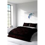 MONOHOME Çift Kişilik Nevresim Takımı Özel Dokuma Pamuk Saten 3D Digital Black Baroque, monohome7358HF