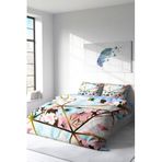 MONOHOME Çift Kişilik Nevresim Takımı Özel Dokuma Pamuk Saten 3D Digital Goldline Flowers, monohome7907HF
