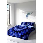 MONOHOME Çift Kişilik Nevresim Takımı Özel Dokuma Pamuk Saten 3D Digital Mavi Damask, monohome2476HF