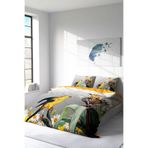 MONOHOME Çift Kişilik Nevresim Takımı Özel Dokuma Pamuk Saten 3D Digital Yellow Parrot, monohome9055HF