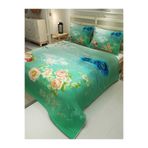 MONOHOME Çift Kişilik Pike Takımı Jakar Dokuma Water Flowers Yeşil, pike4344
