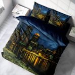 Monohome Dark City 3D Pamuk Saten Çift Kişilik 200x220 cm Nevresim Takımı