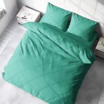 Monohome Deluxe Çift Taraflı Pamuk Ranforce Somon Yeşil 160x220 cm Tek Kişilik Nevresim Takımı