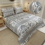 Monohome Ethnic Design Jakar Dokuma Pamuklu 3d Dijital Baskı Pike Takımı