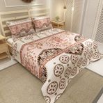 Monohome Ethnic Motif Jakar Dokuma Pamuklu 3D Dijital Baskı Pike Takım