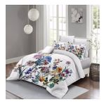 Monohome Flower Mix 3D Pamuk Saten Çift Kişilik Nevresim Takım