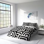 Monohome GeoMix 3D Pamuk Saten Çift Kişilik 200x220 cm Nevresim Takımı