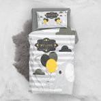 Monohome Gray Love 3D Pamuk Saten Bebek 100x150 cm Nevresim Takımı
