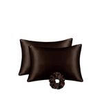 MONOHOME İpek Saten Yastık Kılıfı 2'li Set 50x70cm Kahverengi, monohome41748