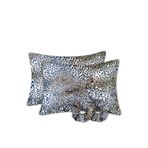 MONOHOME İpek Saten Yastık Kılıfı 2'li Set 50x70cm Mavi Leopar Desenli, monohome841755