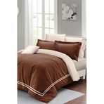 MONOHOME King Size Çift Kişilik Kahve Pamuk Saten Nevresim Takımı 220x240cm, monohome43612