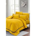 MONOHOME King Size Çift Kişilik Nevresim Takımı Pamuk Saten Sarı 220x240cm, monohome43650