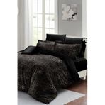 MONOHOME King Size Leopar Desenli Çift Kişilik Nevresim Takımı, Pamuk Saten, 220x240cm, monohome43070