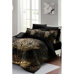 MONOHOME King Size Leopar Desenli Çift Kişilik Nevresim Takımı, Pamuk Saten, 220x240cm, monohome43414