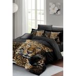 MONOHOME King Size Pamuk Saten Leopard Eyes Nevresim Takımı, monohome67908