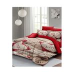 MONOHOME King Size Sevgililer Günü Çift Kişilik Nevresim Takımı Pamuk Saten, monohome43155