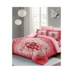 MONOHOME King Size Sevgililer Günü Çift Kişilik Nevresim Takımı Pembe 220x240cm, monohome43315