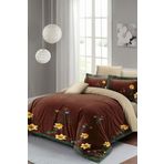 MonoHome Kıng Sıze Sun Flowers Çift Kişilik Nevresim Takımı 3d Pamuk Saten 220x240cm