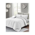 MONOHOME Lastikli Çarşaflı Çift Kişilik Nevresim Takımı Beyaz 200x220cm, monohome40635