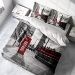 Monohome London 3D Pamuk Saten Çift Kişilik 200x220 cm Nevresim Takımı