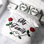 Monohome My Family 3D Pamuk Saten Çift Kişilik 200x220 cm Nevresim Takım