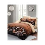 MonoHome Nevresim Takımı (Lastikli Çarşaflı) Çift Kişilik %100 Pamuk Saten Copper Rose monohome42271