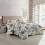 Monohome Pamuklu Çift Kişilik Nevresim Takımı Natura Botanik - 200 x 220 cm - Beyaz