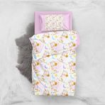 Monohome Pink Giraffe 3D Pamuk Saten Renkli Bebek 100x150 cm Nevresim Takımı