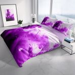 Monohome Purp 3D Renkli Çift Kişilik 200x220 cm Nevresim Takımı
