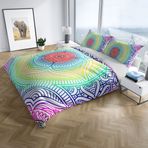 Monohome Rainbow 3D Pamuk Saten Çift Kişilik 200x220 cm Nevresim Takımı