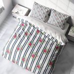 Monohome Ribbon Flowers Naturel Renkli Çift Kişilik 200x220 cm Nevresim Takımı