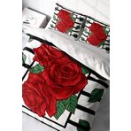 Monohome Rose Box 3D Pamuk Saten Çift Kişilik 200x220 cm Nevresim Takımı