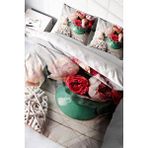 Monohome Rose Love 3D Saten Çift Kişilik Nevresim Takımı