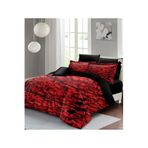 MonoHome Sevgililer Günü Özel Çift Kişilik Nevresim Takımı Pamuk Saten Rose Feathers monohome66017