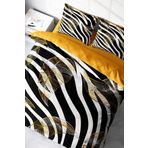 Monohome Sık Dokuma Pamuk Saten 3D Özel Tasarım Zebra Feather Çift Kişilik Nevresim Takımı