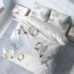 Monohome Snow Bird 3D Pamuk Saten Renkli Çift Kişilik 200x220 cm Nevresim Takımı