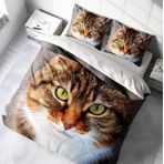Monohome Tabby 3D Pamuk Saten Çift Kişilik 200x220 cm Nevresim Takımı