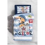 MONOHOME Tige Sailor 3D Pamuk Saten Bebek Nevresim Takımı 100x150, monohome1733